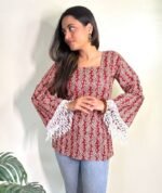 Madhuli Bell Sleeves Kurti - Image 3